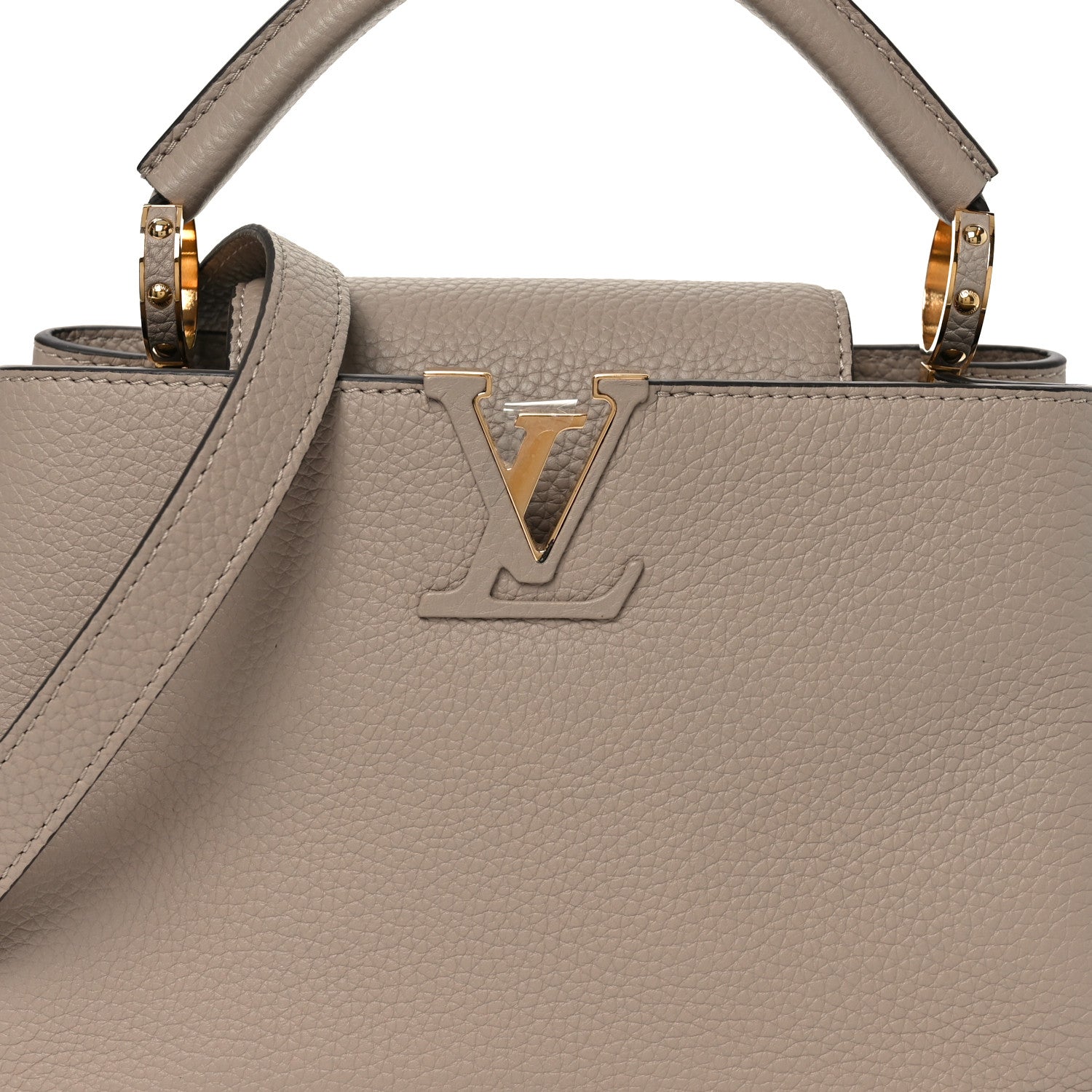 Louis Vuitton Taurillon Capucines BB Galet 7 of 9