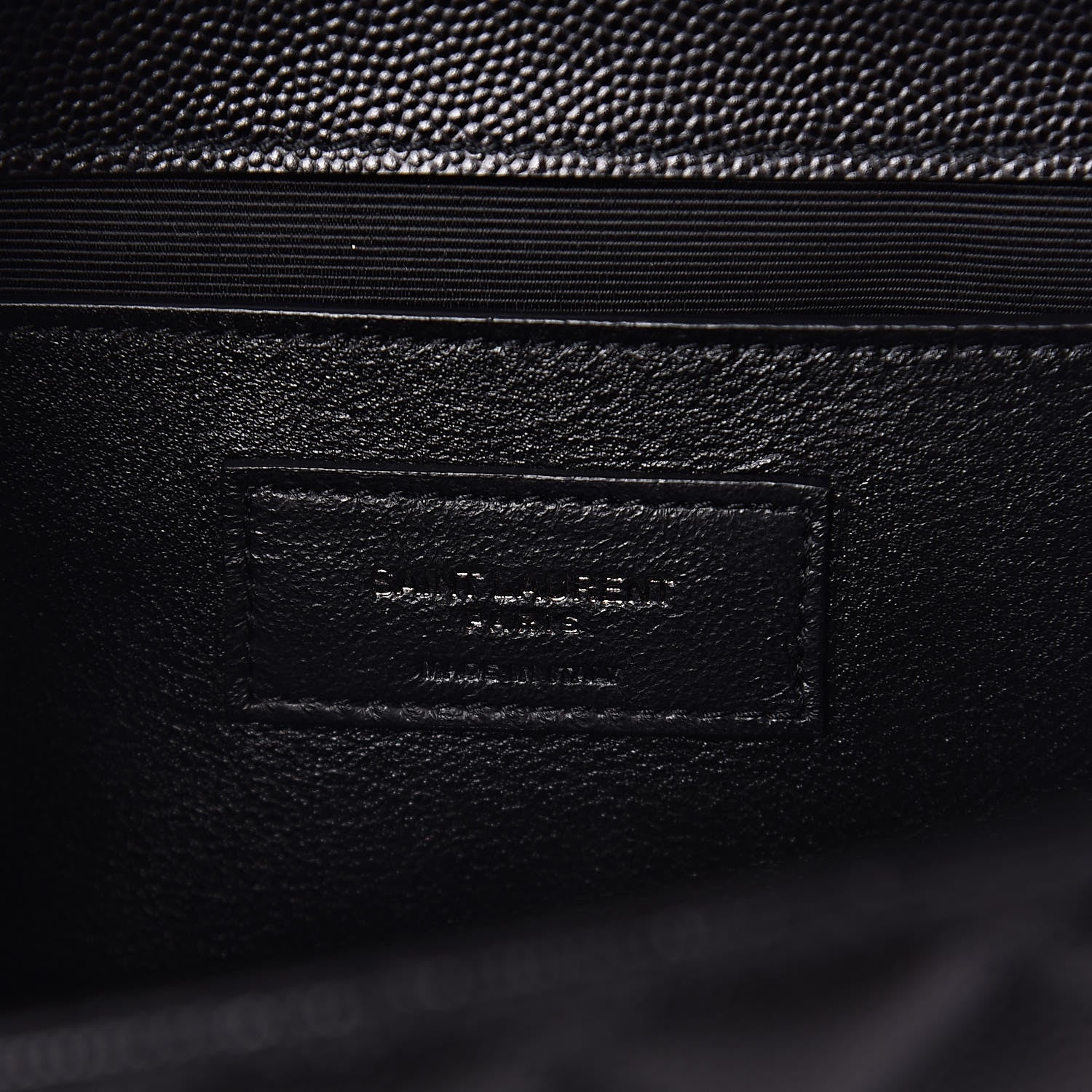 Saint Laurent Grain De Poudre Textured Mixed Matelasse Triquilt Medium Monogram Satchel Black 6 of 9