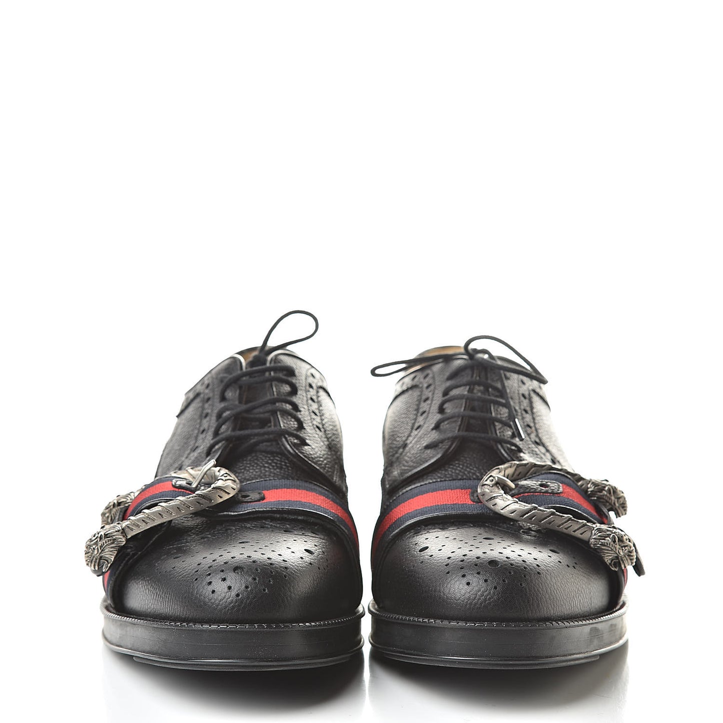 Pebbled Calfskin Dionysus Web Mens Martins Shoes 9.5 Black