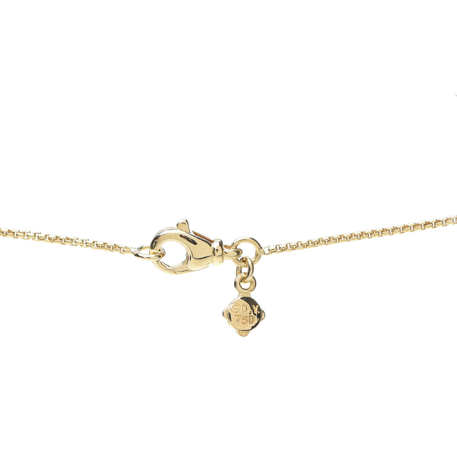 David Yurman 18K Yellow Gold Citrine 11mm Infinity Pendant Necklace 3 of 3