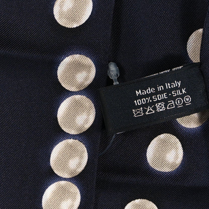 Chanel Silk Pearl CC Slim Bandeau Scarf Dark Navy 4 of 4