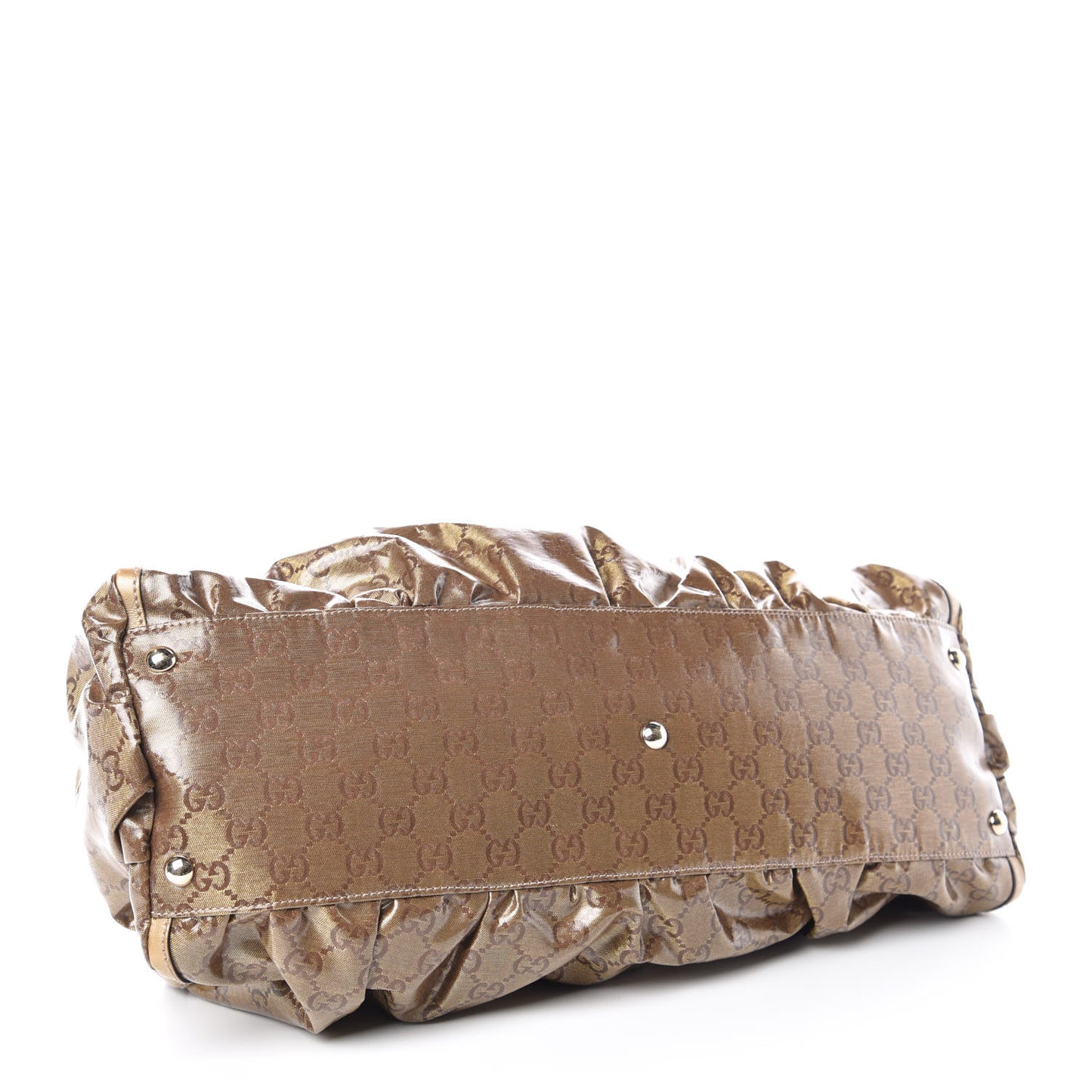 Crystal Monogram Large D Gold Hobo Gold