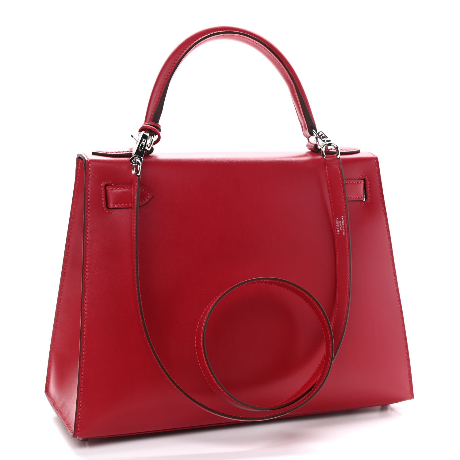 Hermes Tadelakt Kelly Sellier 28 Rouge Vif 3 of 12