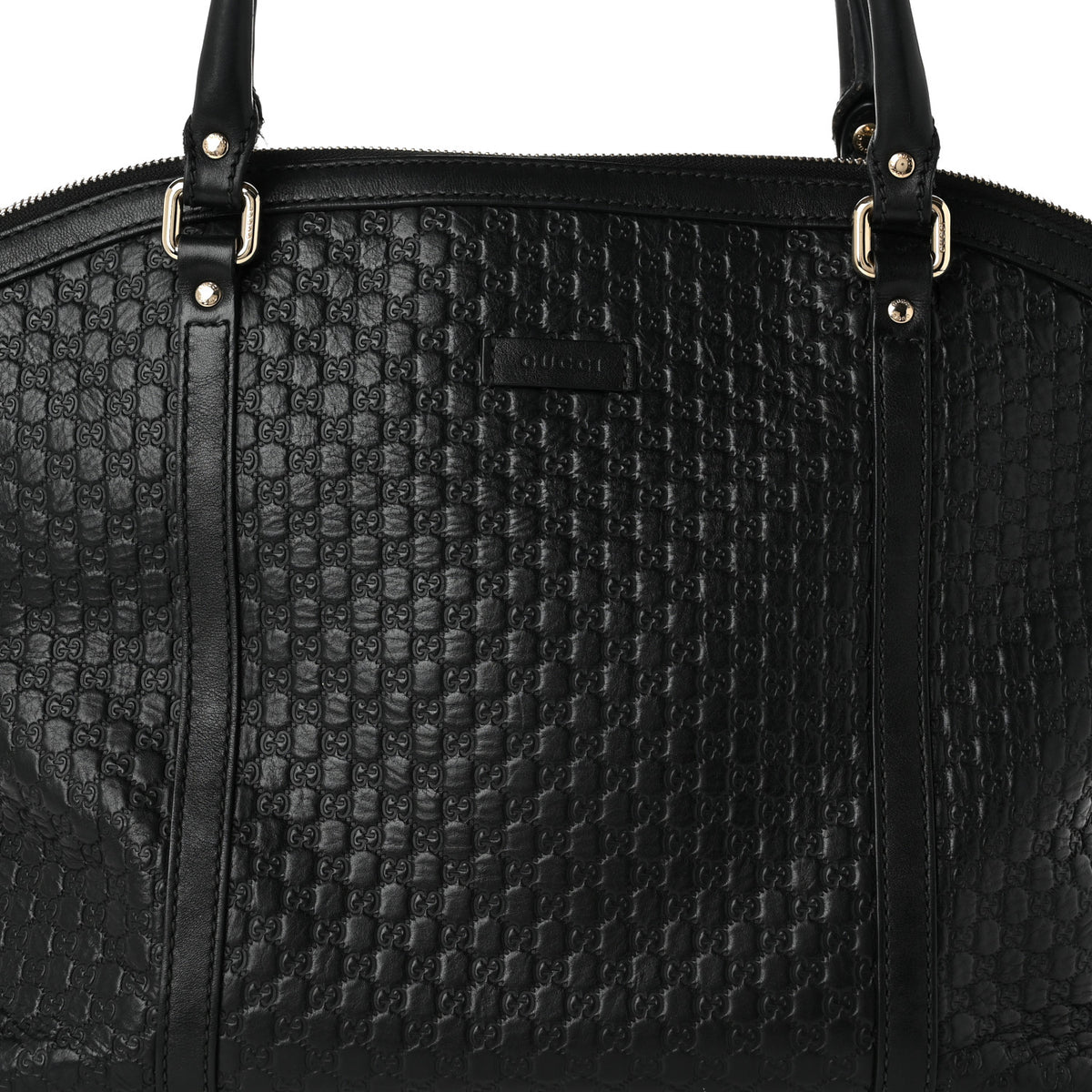 Soft Microguccissima Dome Satchel Black