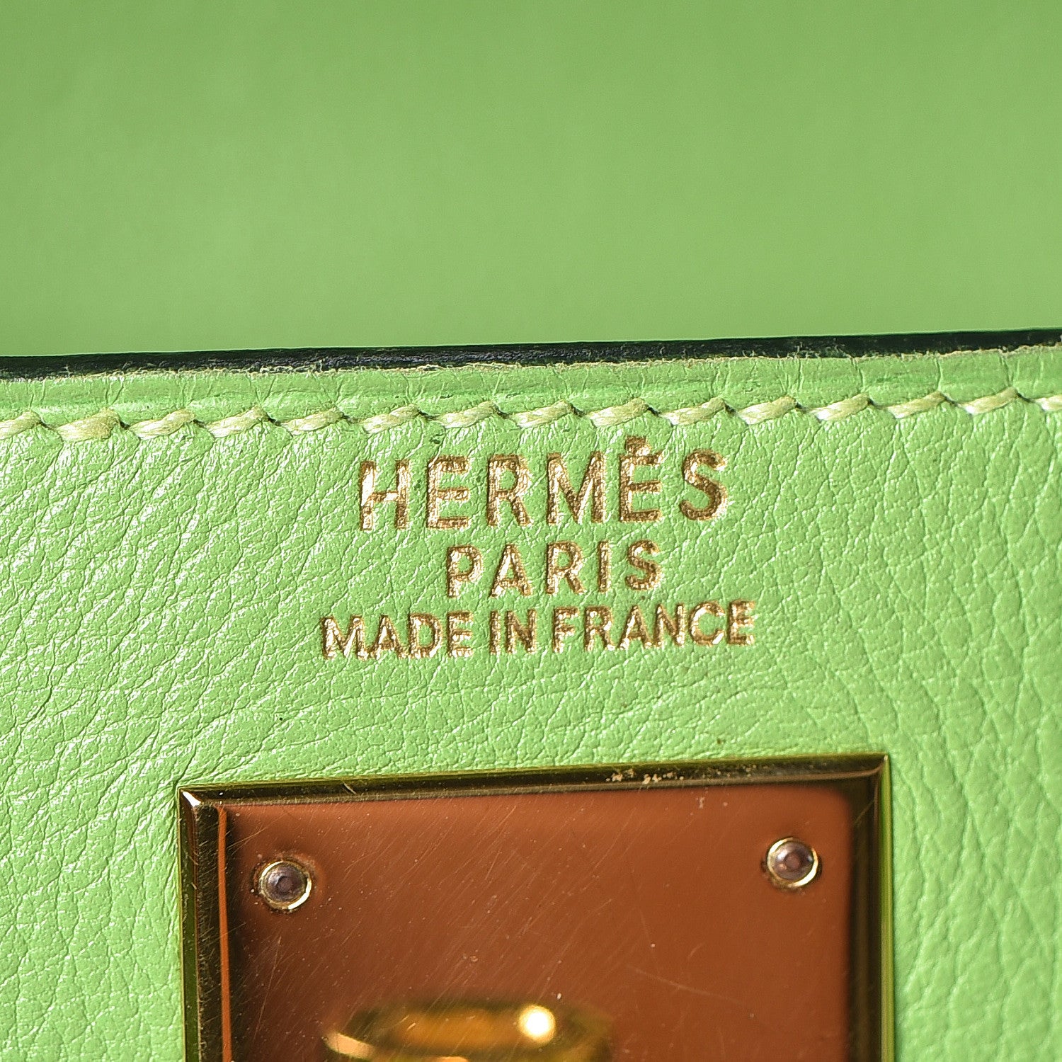 Hermes Veau Gulliver Kelly Retourne 32 Vert Cru 15 of 46
