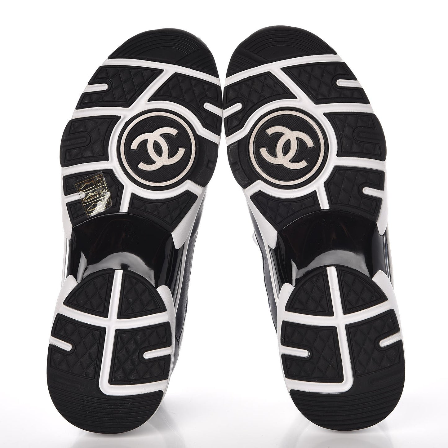 Patent Calfskin CC Sneakers 37.5 Navy White