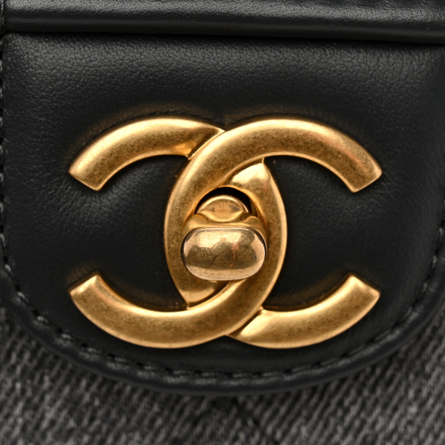 Chanel Denim Quilted Mini Flap Grey 11 of 12