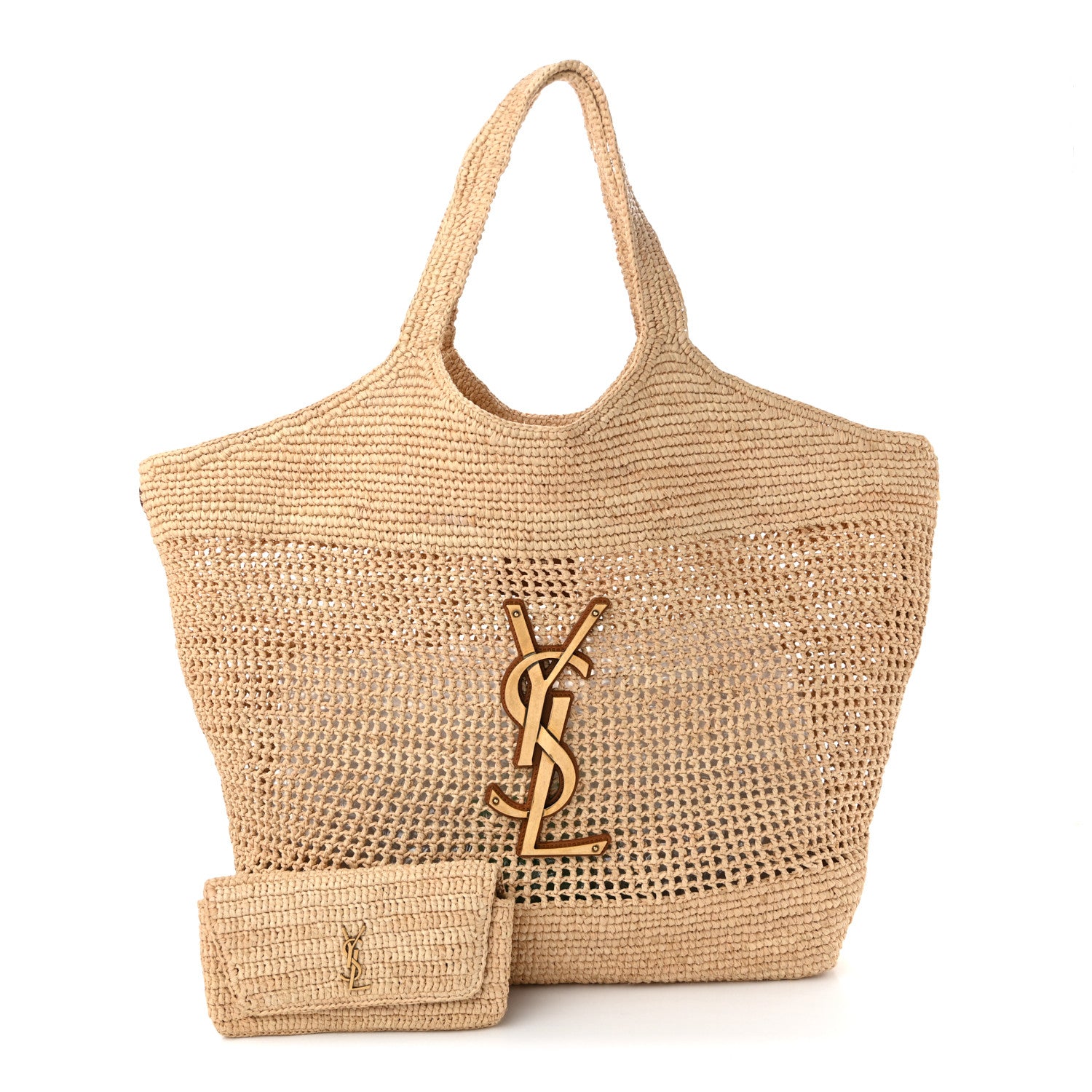 Saint Laurent Raffia Icare Shopping Tote Natural 3 of 11
