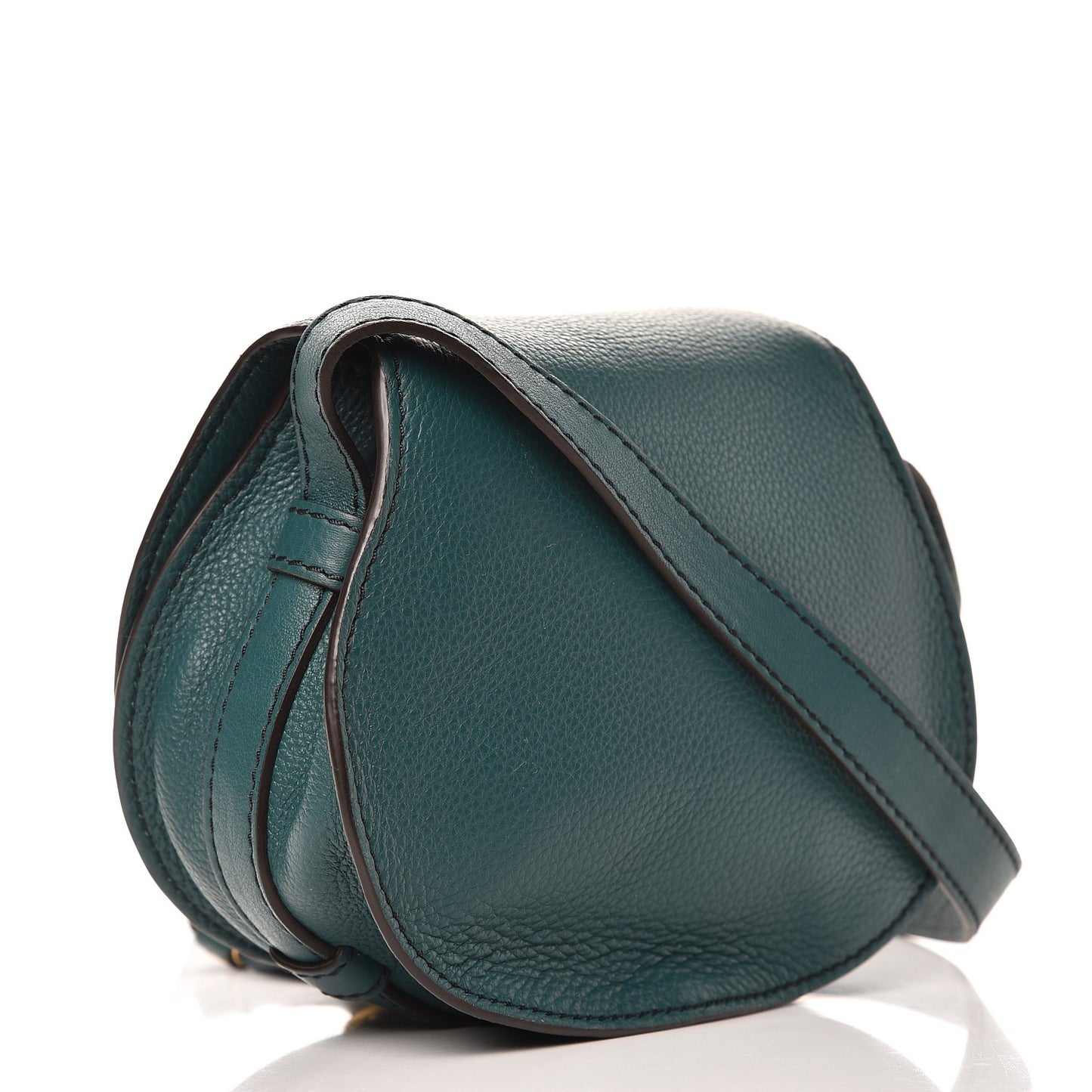 Calfskin Mini Marcie Round Crossbody Bag Teal