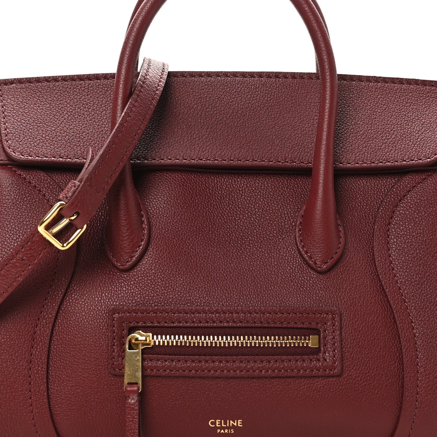 Celine Grained Calfskin Little New Luggage Syrah 7 of 9
