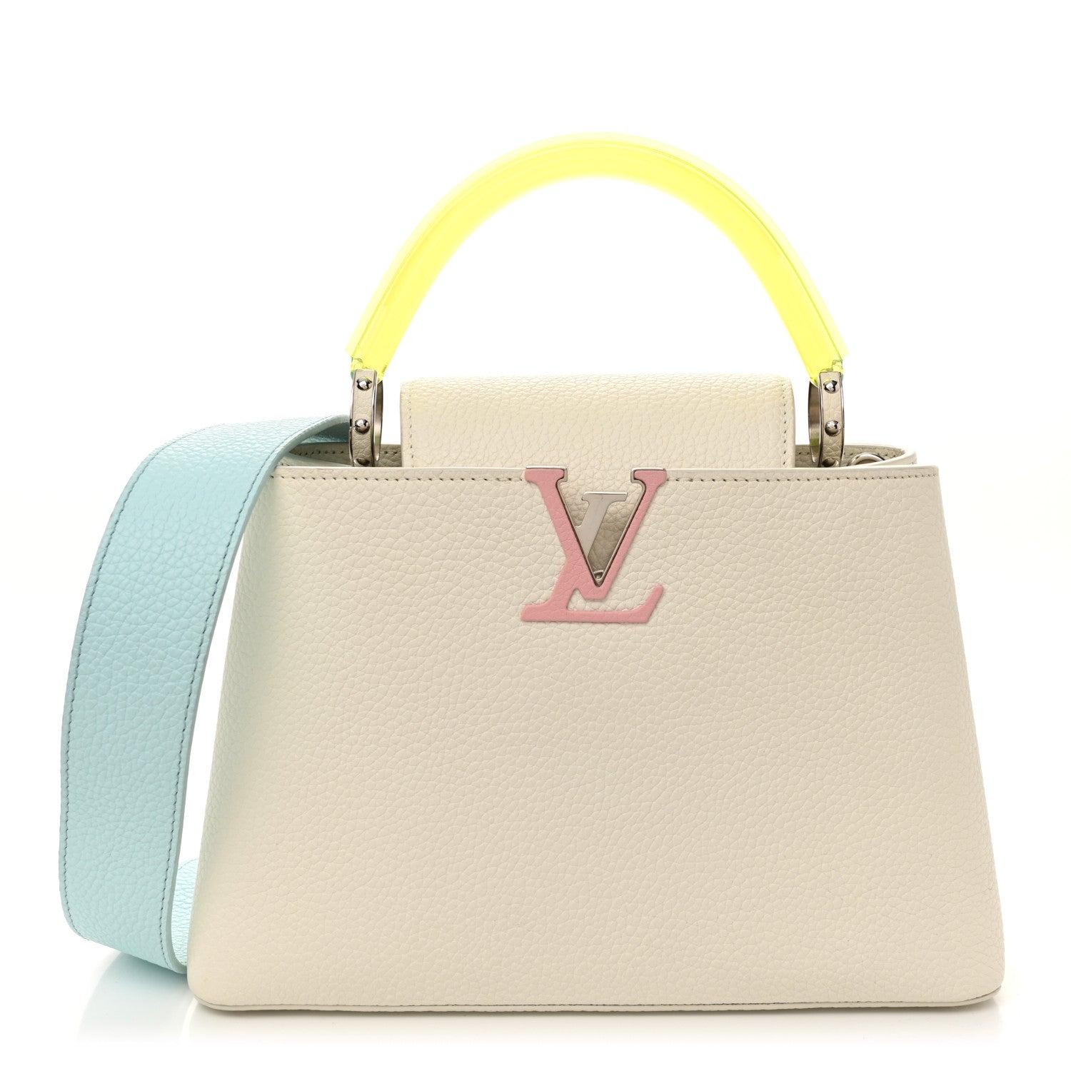 Louis Vuitton Taurillon Plexiglass Mini Capucines White Green Blue Pink 1 of 10