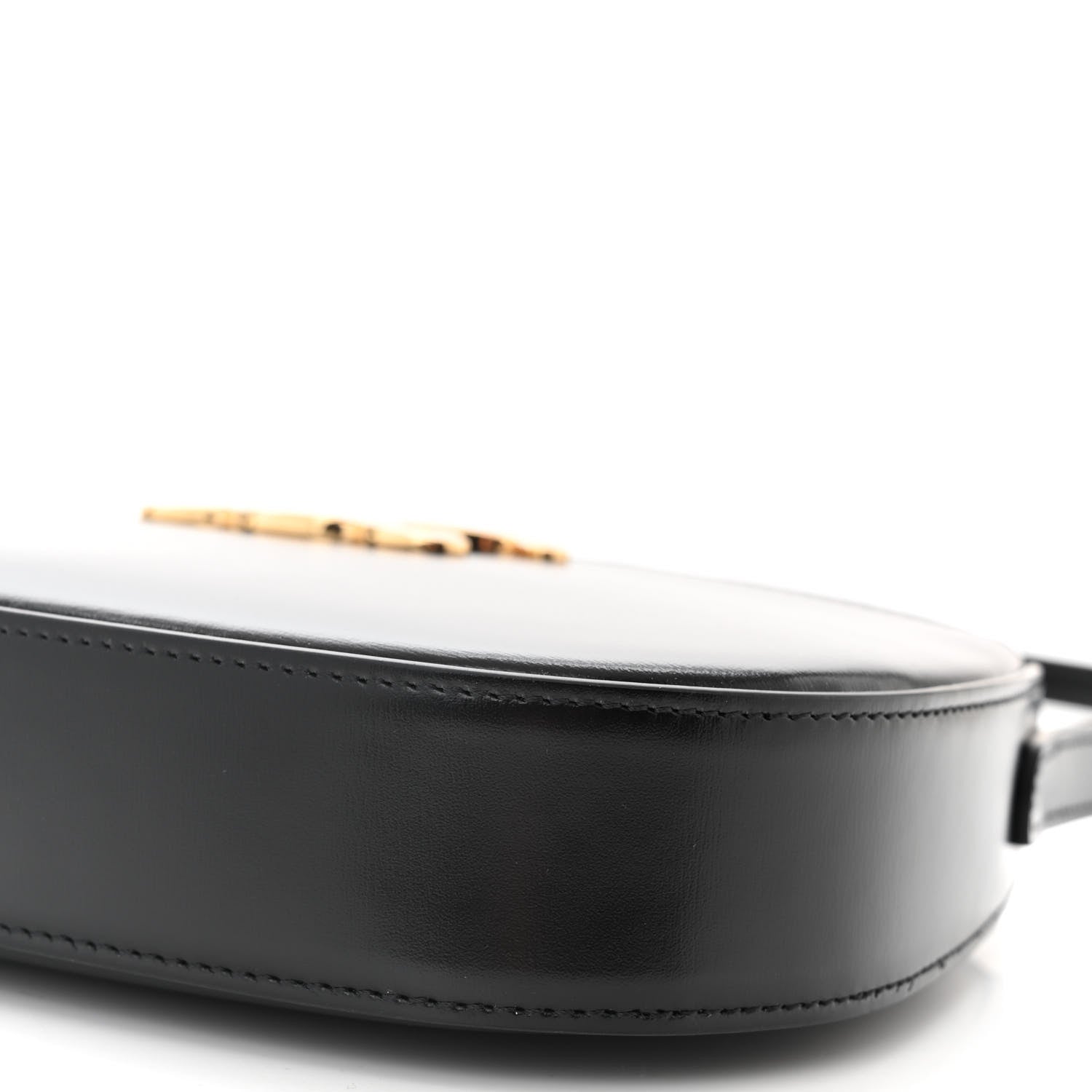 Celine Shiny Calfskin Medium Tilly Triomphe Shoulder Bag Black 9 of 9