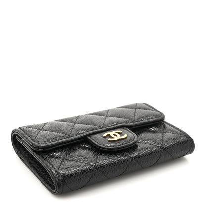 Chanel Caviar Quilted Flap Card Holder Black 4 of 9