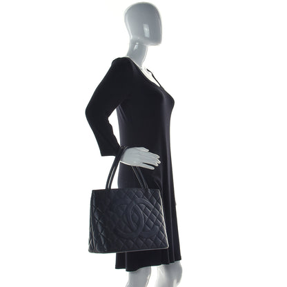 Chanel Caviar Quilted Medallion Tote Black 2 of 15