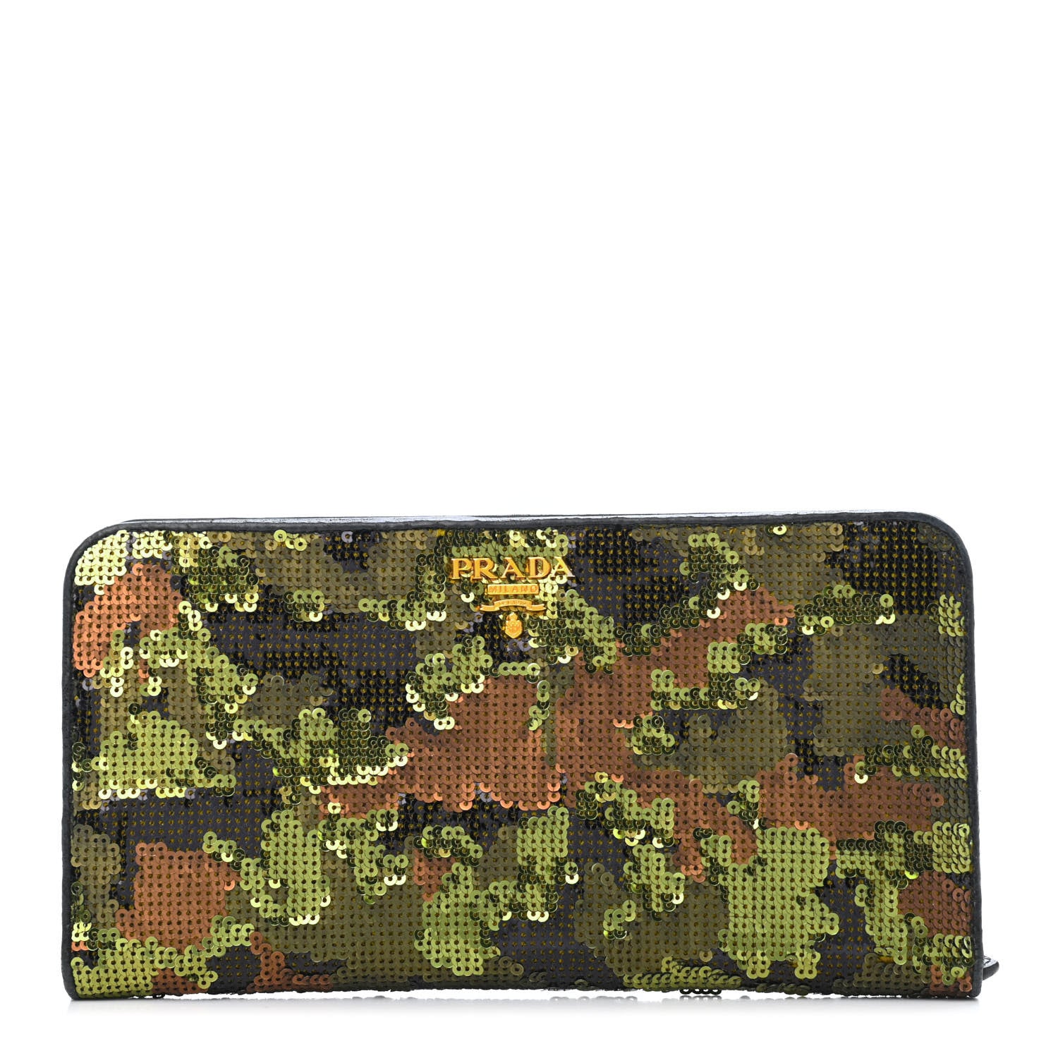 Prada Sequin Camouflage Continental Wallet Mimetico 1 of 4