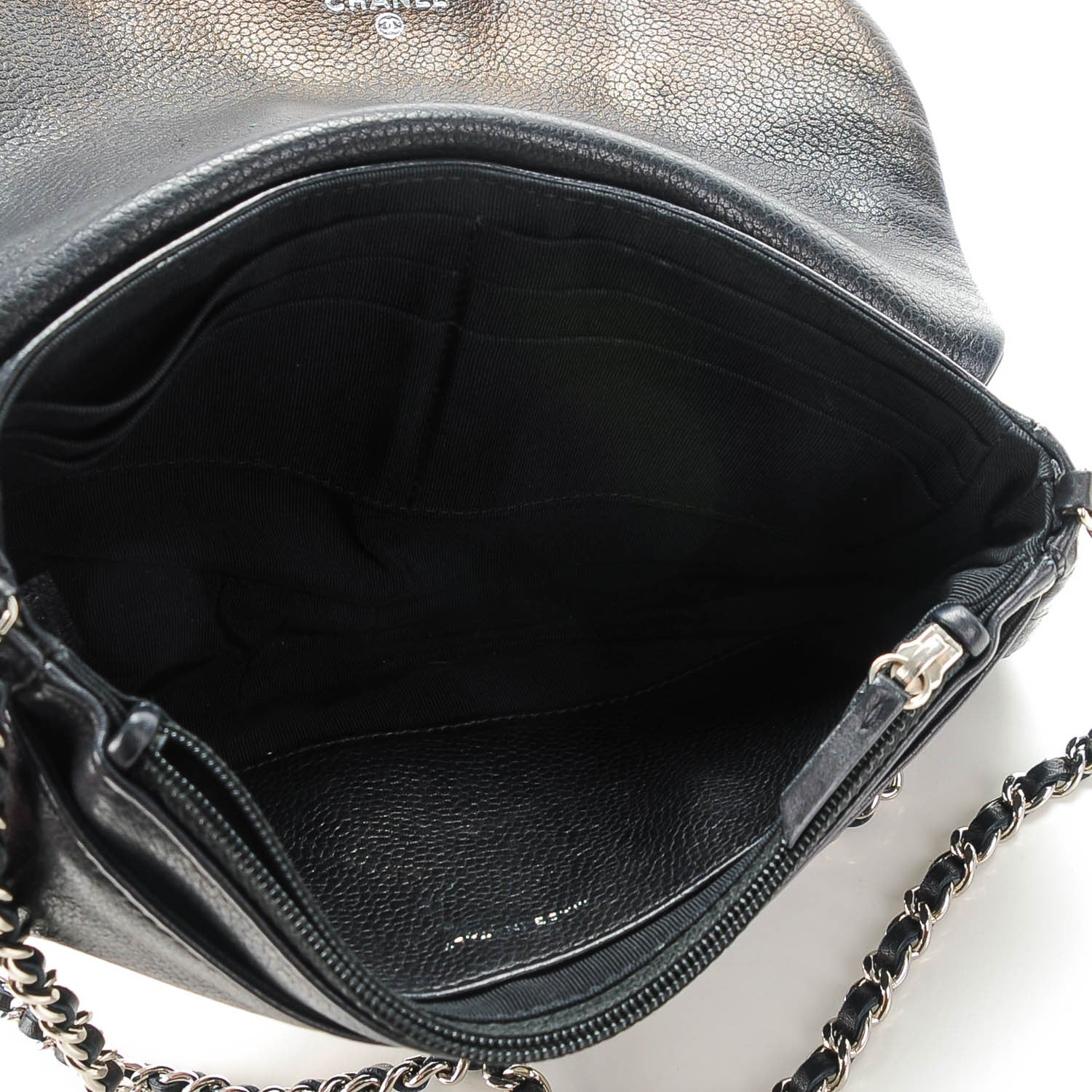 Chanel Caviar Half Moon Wallet On Chain WOC Black 5 of 8