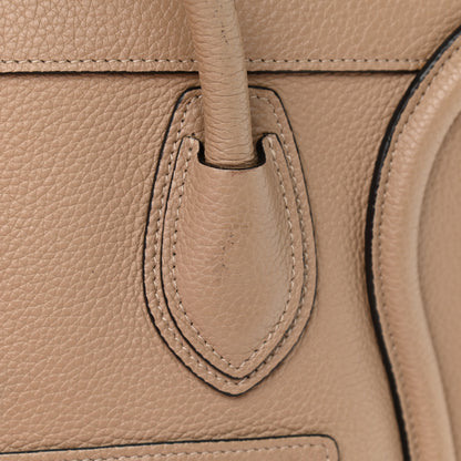 Celine Drummed Calfskin Micro Luggage Dune 17 of 23