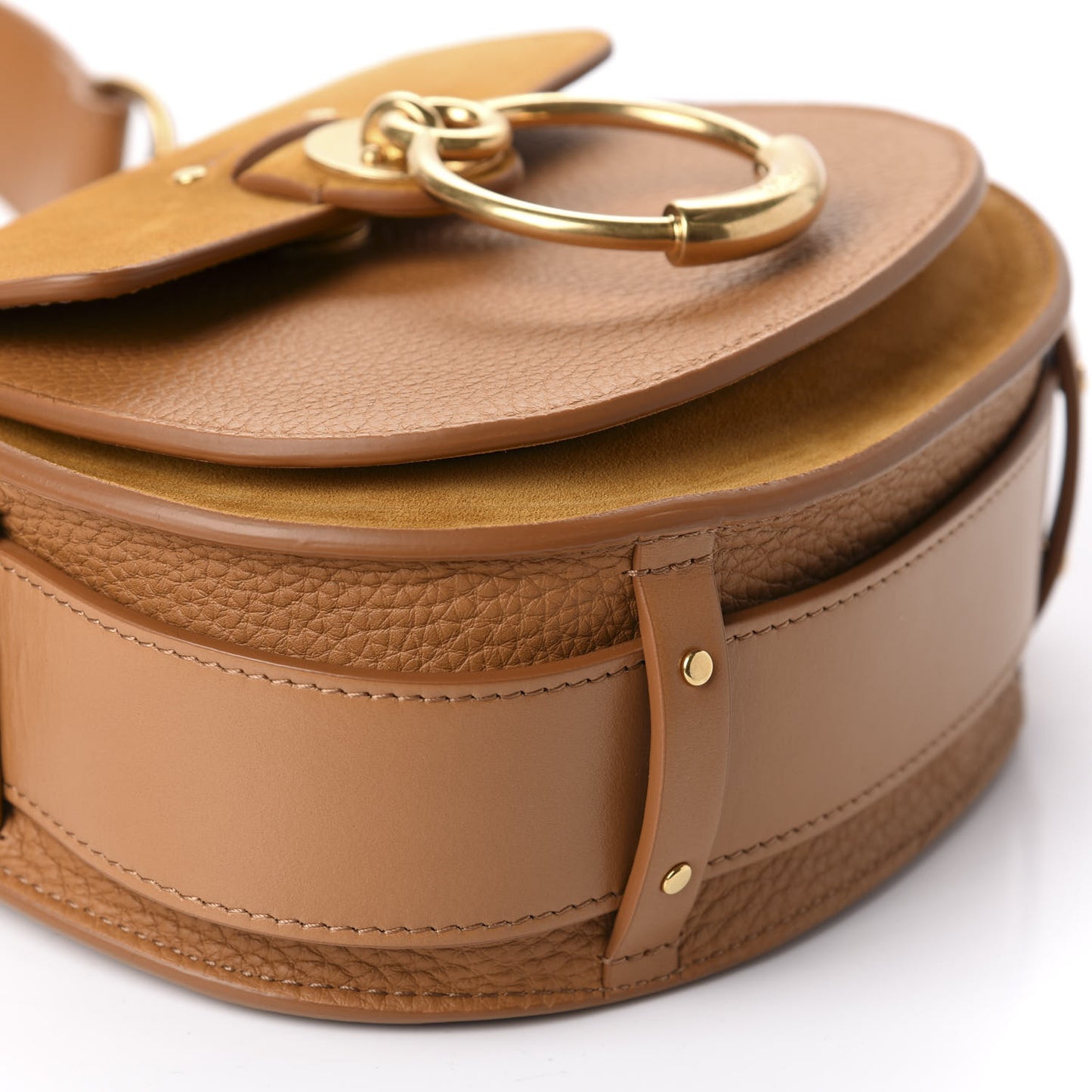 Calfskin Suede Small Braided Tess Bag Autumnal Brown