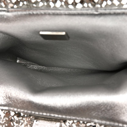 Chanel Crystal Embellished Metallic Lambskin Mini Chanel 22 Silver 5 of 11