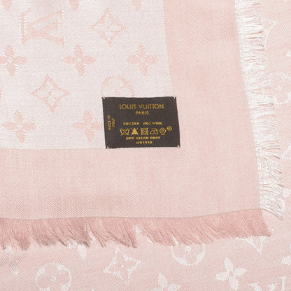 Louis Vuitton Wool Silk Monogram Shawl Natural 5 of 5