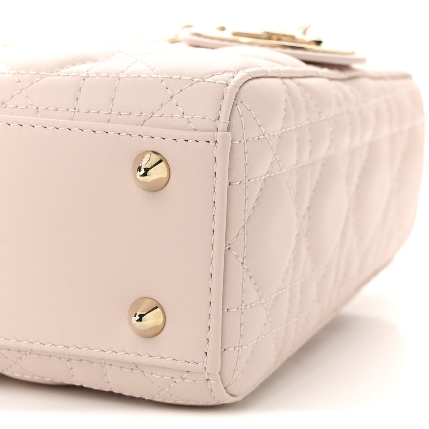 Lambskin Cannage Small My ABCDior Lady Dior Rose Poudre