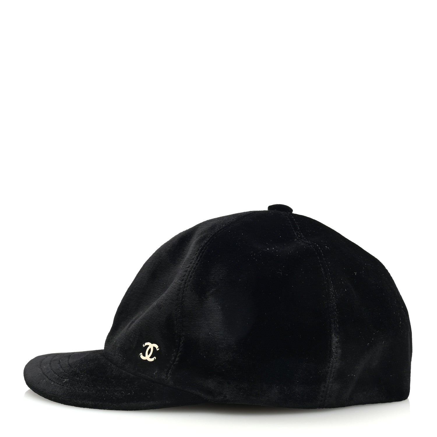Chanel Velvet CC Cap Hat M Black 4 of 7