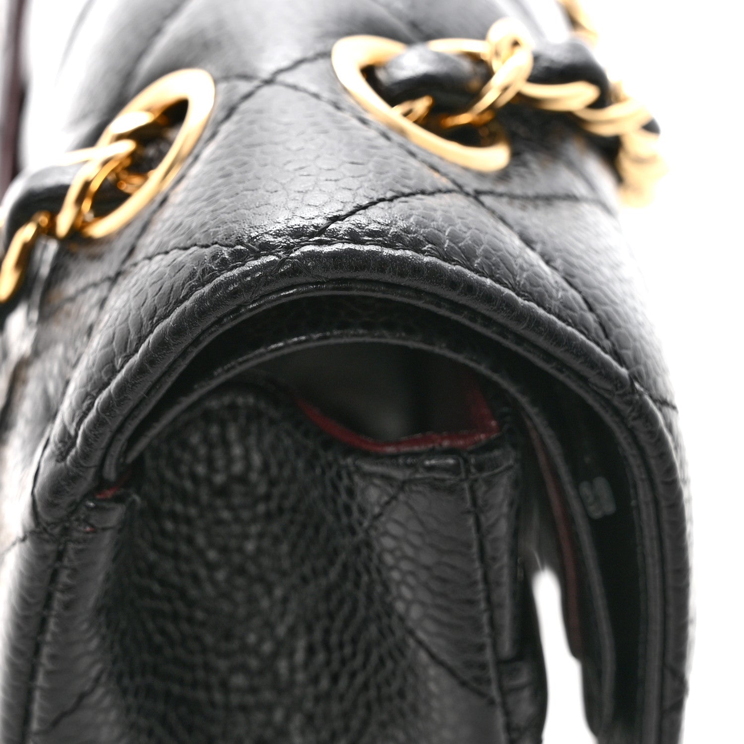 Chanel Caviar Quilted Medium Double Flap Black 12 of 13