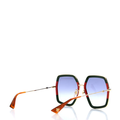 Gucci Square Frame Web GG0106S Sunglasses Tortoise 4 of 4