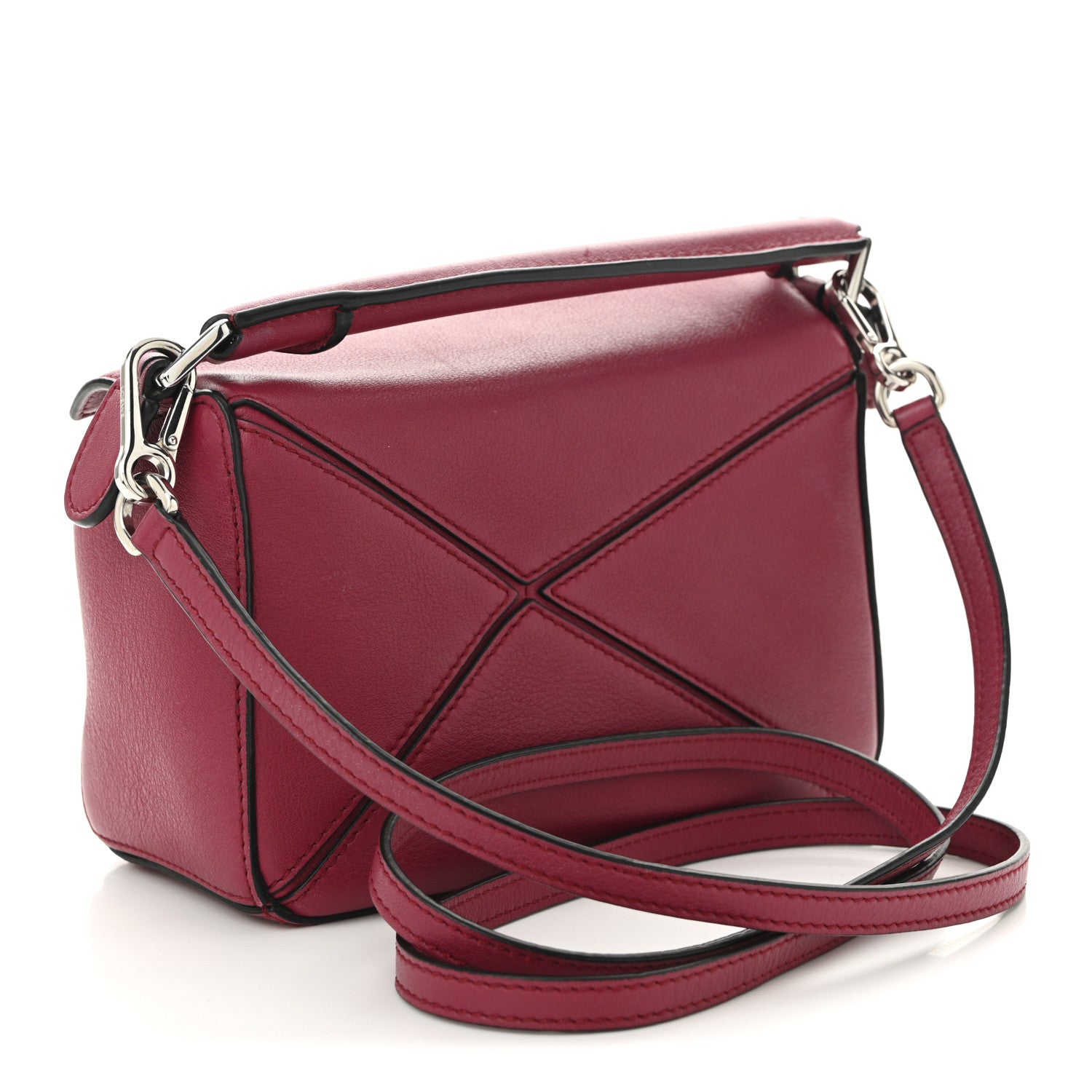 Loewe Calfskin Mini Puzzle Bag Raspberry 1764093 – FASHIONPHILE