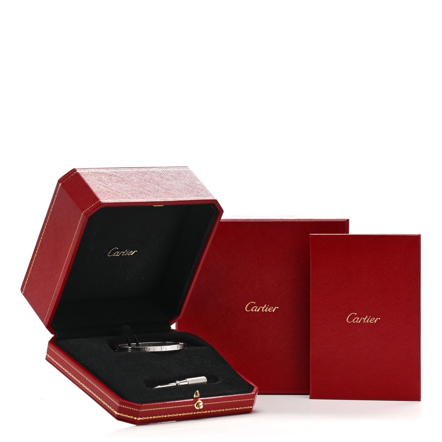 Cartier 18K White Gold LOVE Single Screw Bracelet 19 9 of 9