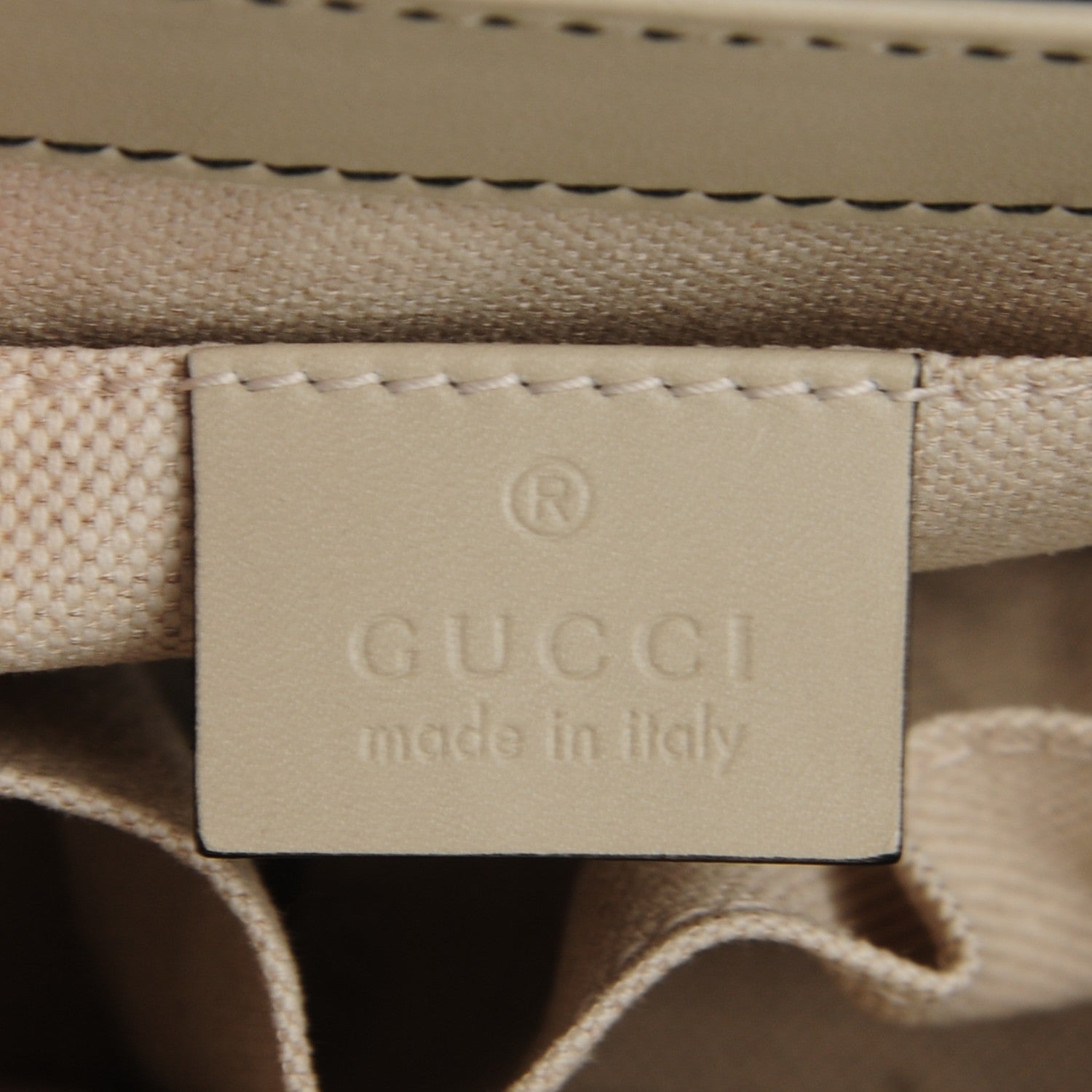Gucci Monogram Margaux Calfskin Medium Emily Chain Shoulder Bag Beige Ebony Mystic White 6 of 7