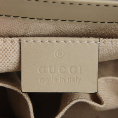 Gucci Monogram Margaux Calfskin Medium Emily Chain Shoulder Bag Beige Ebony Mystic White 6 of 7