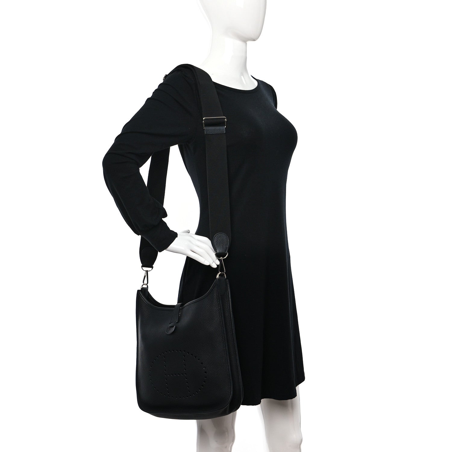 Hermes Taurillon Clemence Evelyne III PM Black 2 of 8