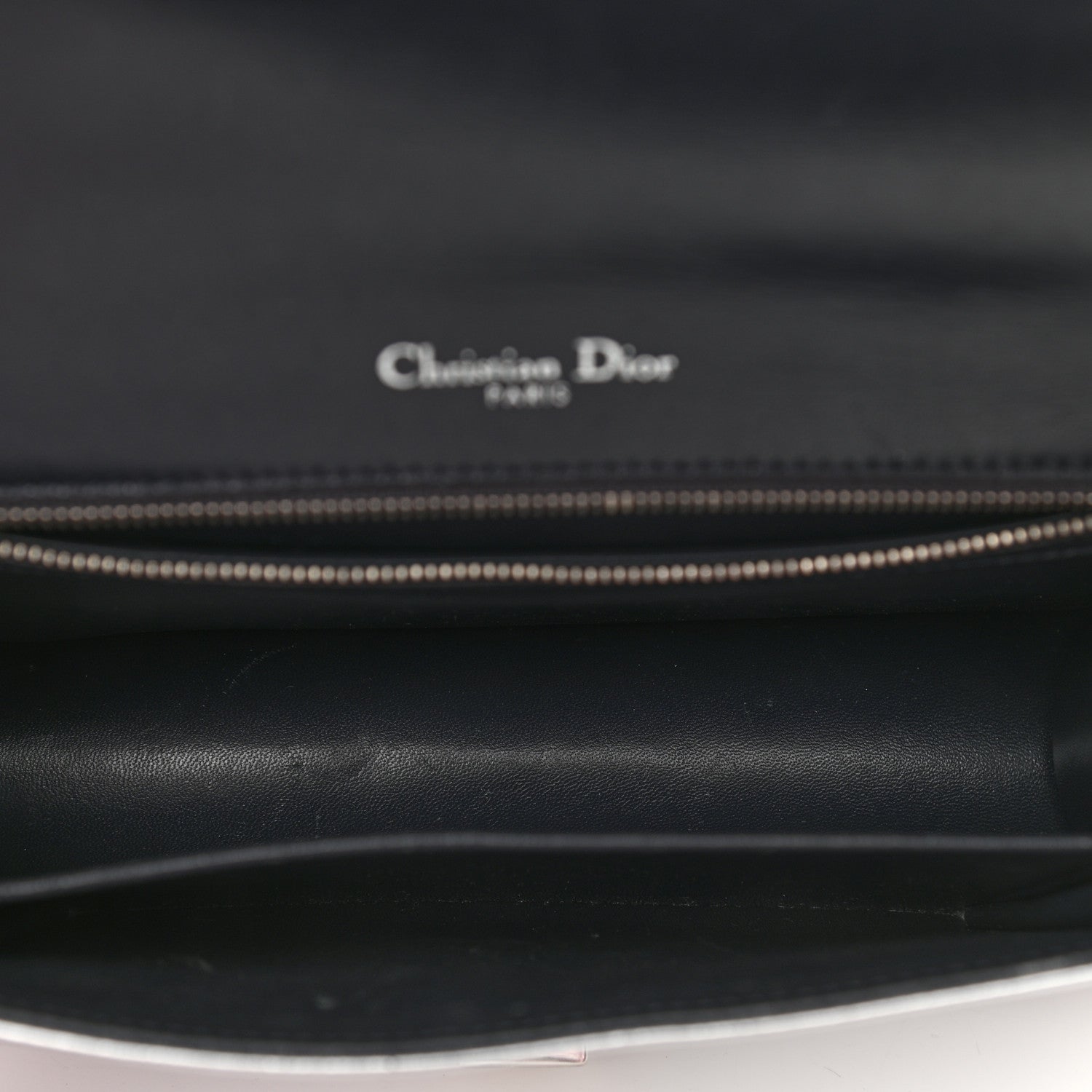 Christian Dior Metallic Patent Micro-Cannage Medium Diorama Flap Bag Silver 5 of 10
