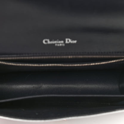 Christian Dior Metallic Patent Micro-Cannage Medium Diorama Flap Bag Silver 5 of 10