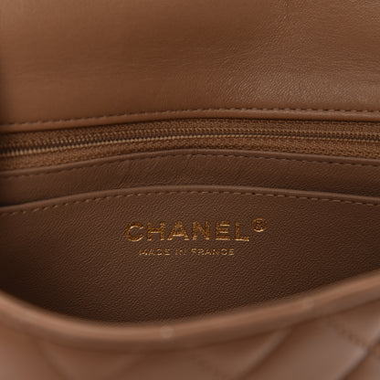 Chanel Lambskin Quilted Mini Rectangular Flap Beige 8 of 10