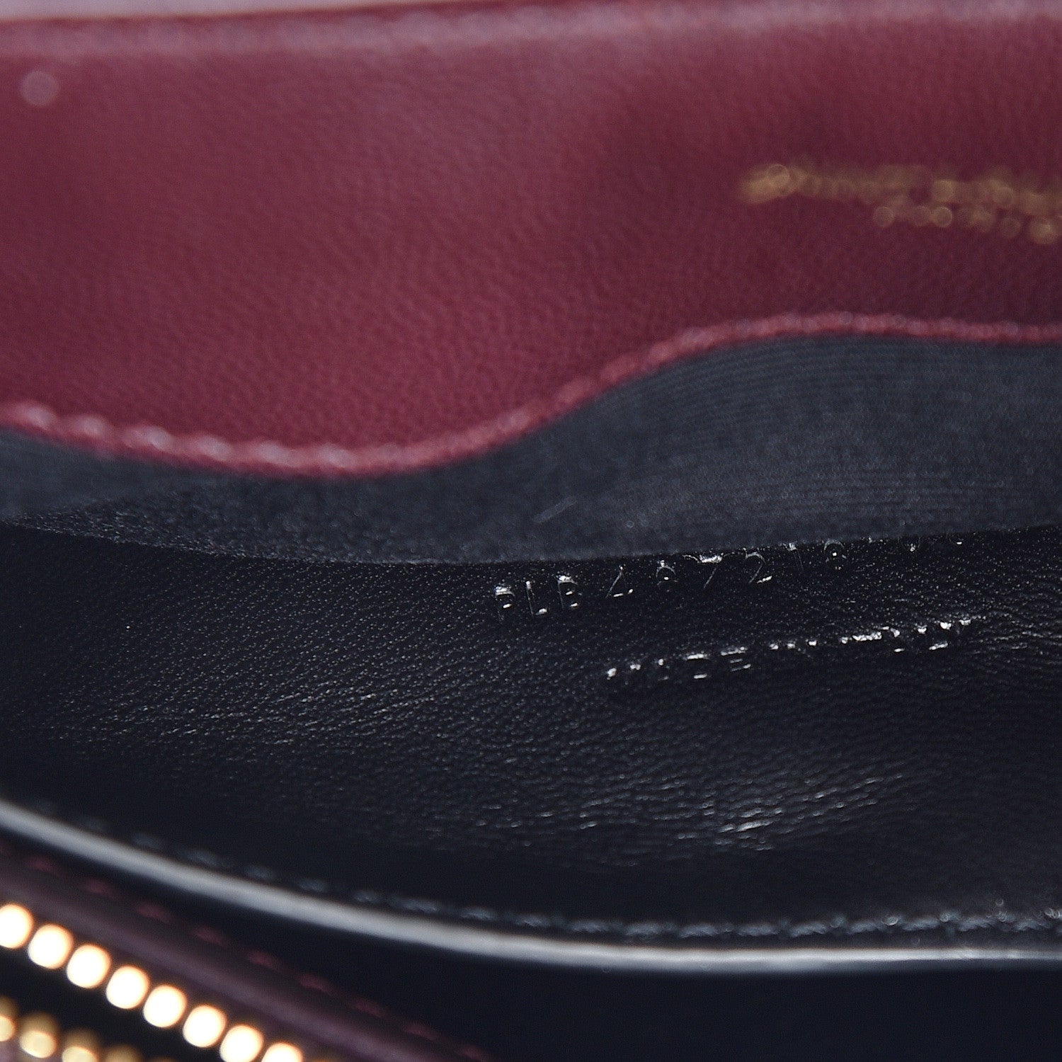 Saint Laurent Velvet Y Quilted Monogram Small Loulou Chain Satchel Burgundy 7 of 15