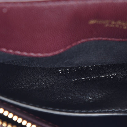 Saint Laurent Velvet Y Quilted Monogram Small Loulou Chain Satchel Burgundy 7 of 15