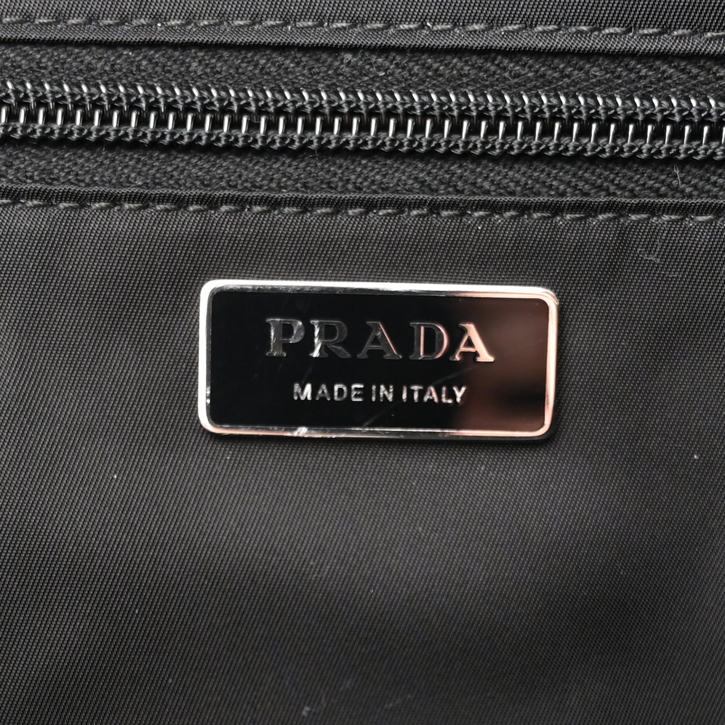 Re-Nylon Vitello Padded Large Flap Shoulder Bag Black