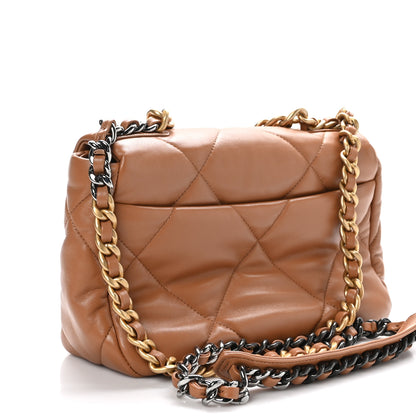 Chanel Lambskin Quilted Medium Chanel 19 Flap Brown 3 of 10