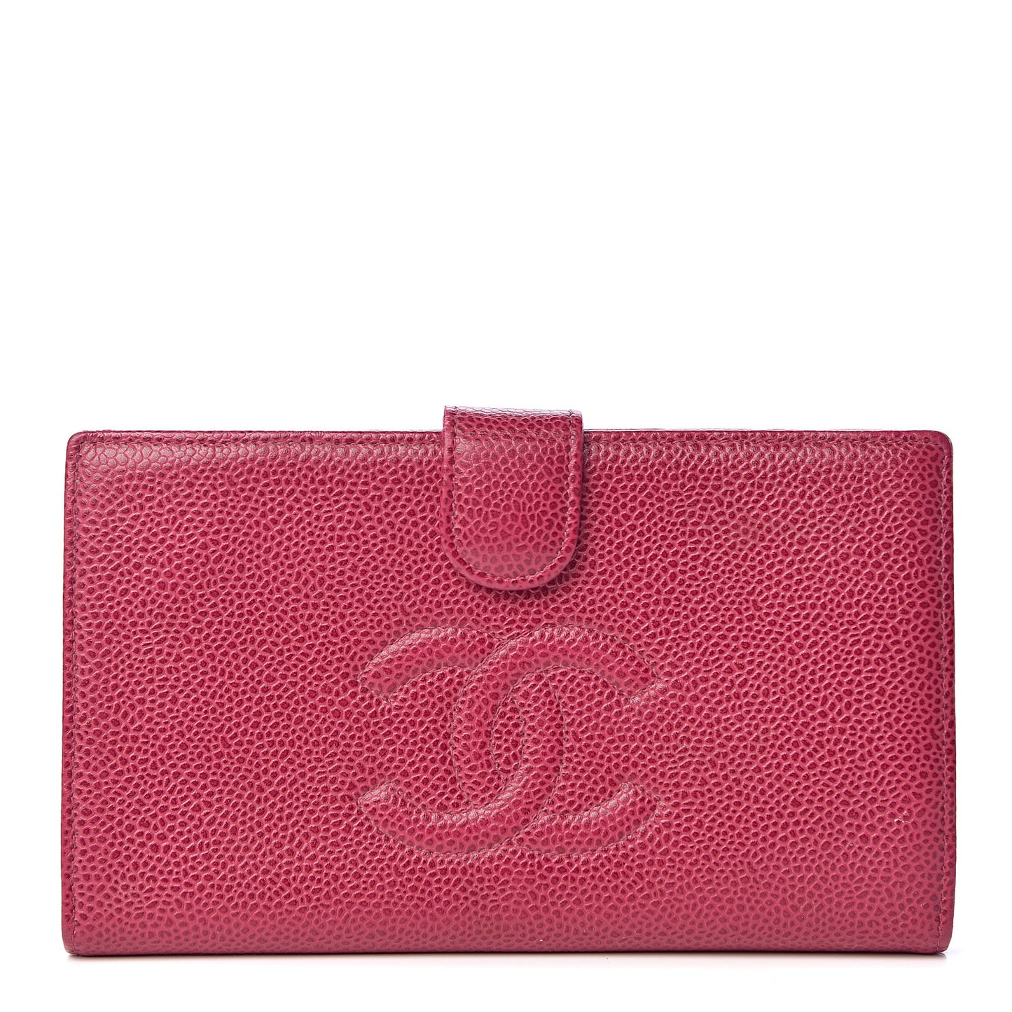 Caviar Timeless CC French Wallet Dark Pink
