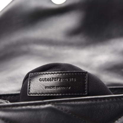 Saint Laurent Calfskin Y Quilted Monogram Toy Loulou Crossbody Bag Black 10 of 12