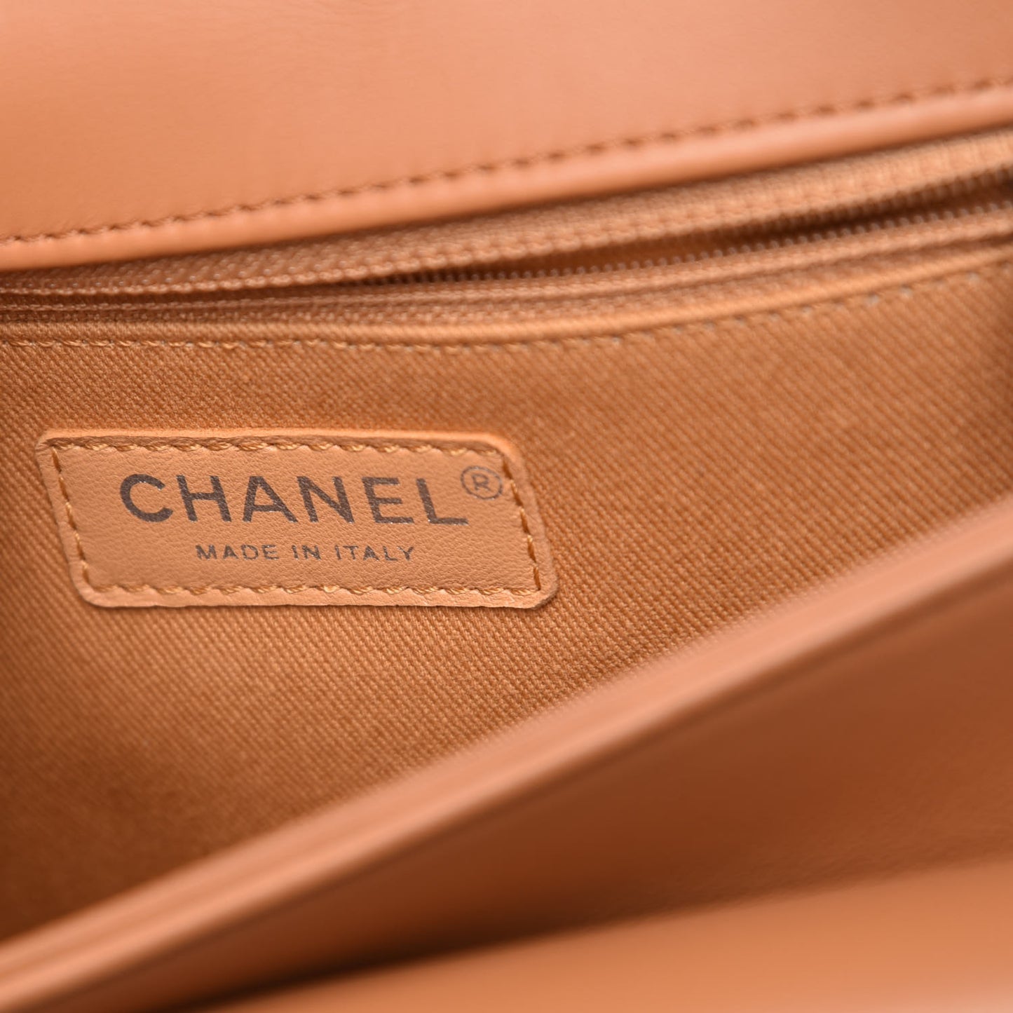 Calfskin Coco Eyelets Small Flap Bag Camel
