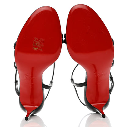 Christian Louboutin Calfskin Alligator Embossed Selima 85 Sandals 40 Black 5 of 8