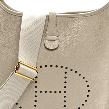 Hermes Taurillon Clemence EVELYNE III PM Beton 8 of 10