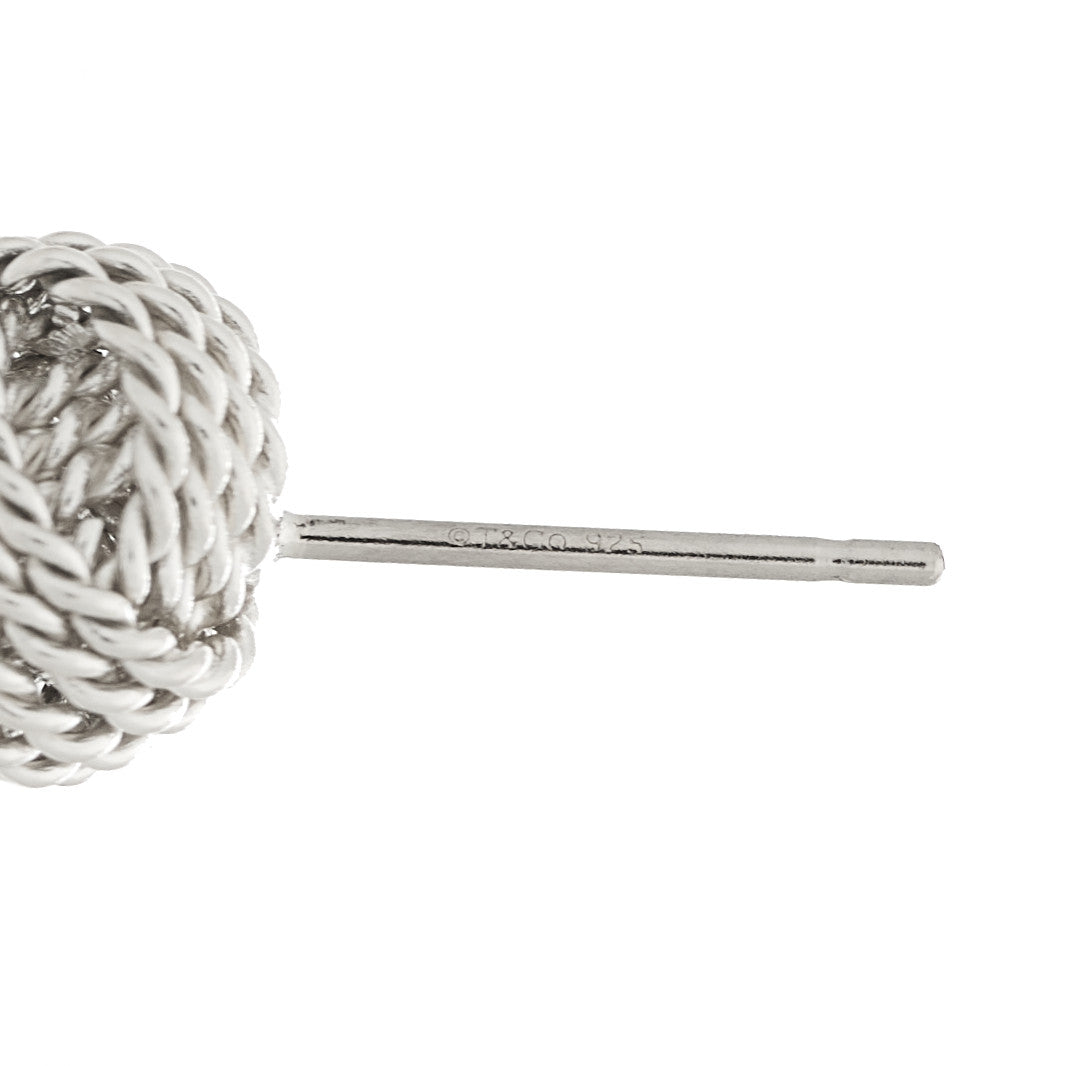 Tiffany Sterling Silver Twist Knot Earrings 4 of 4