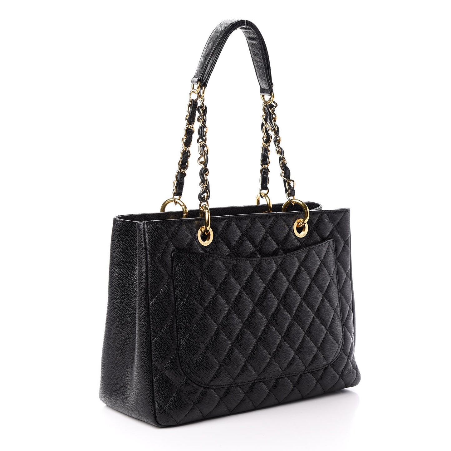 Caviar Quilted Grand Shopping Tote GST Black