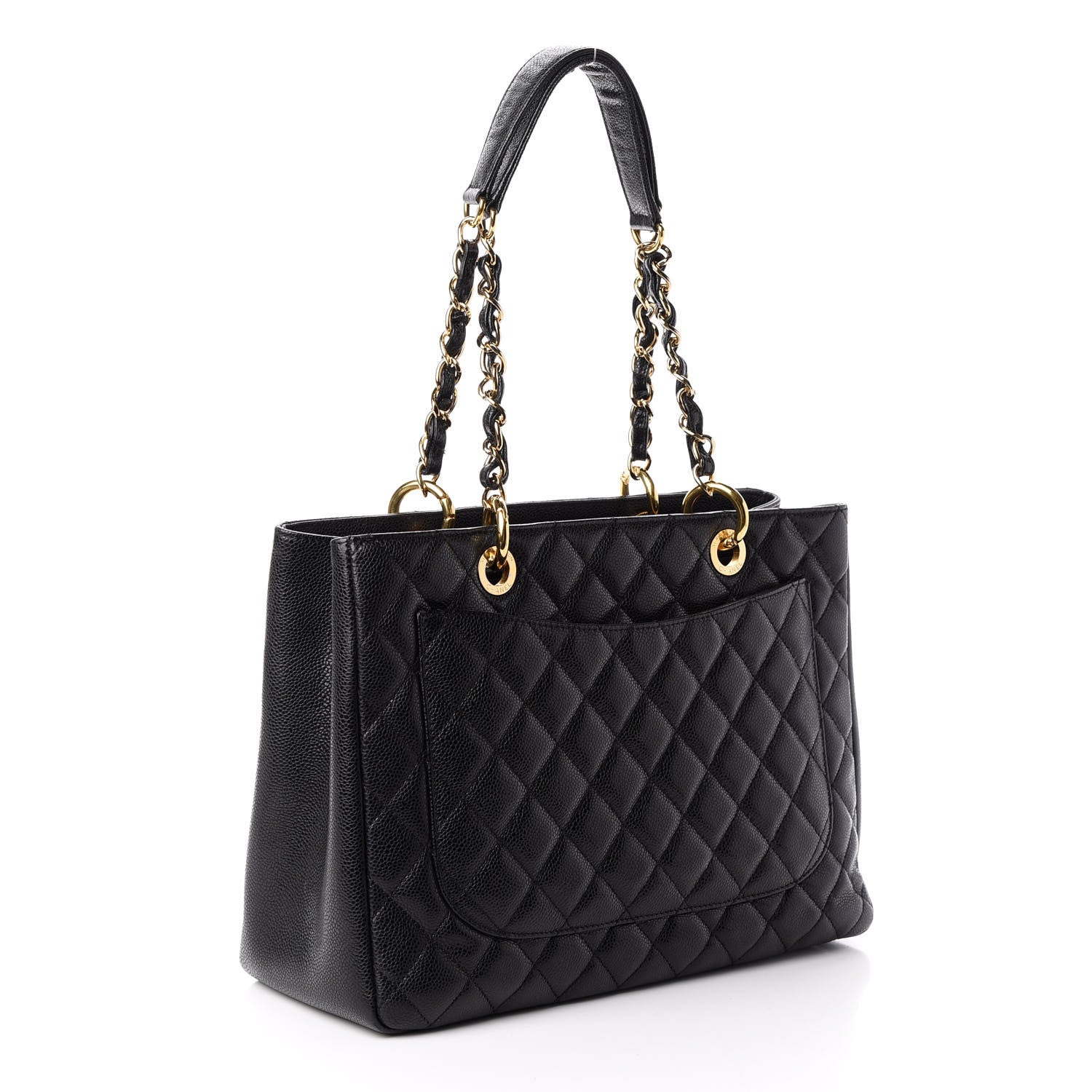 Chanel Caviar Quilted Grand Shopping Tote GST Black 3 of 10