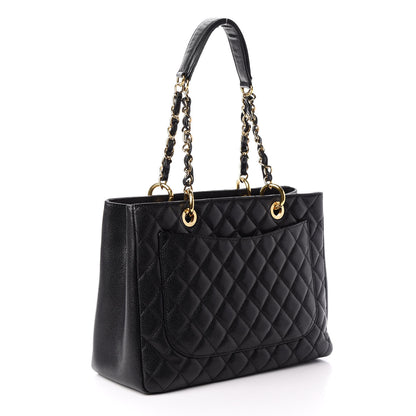 Chanel Caviar Quilted Grand Shopping Tote GST Black 3 of 10