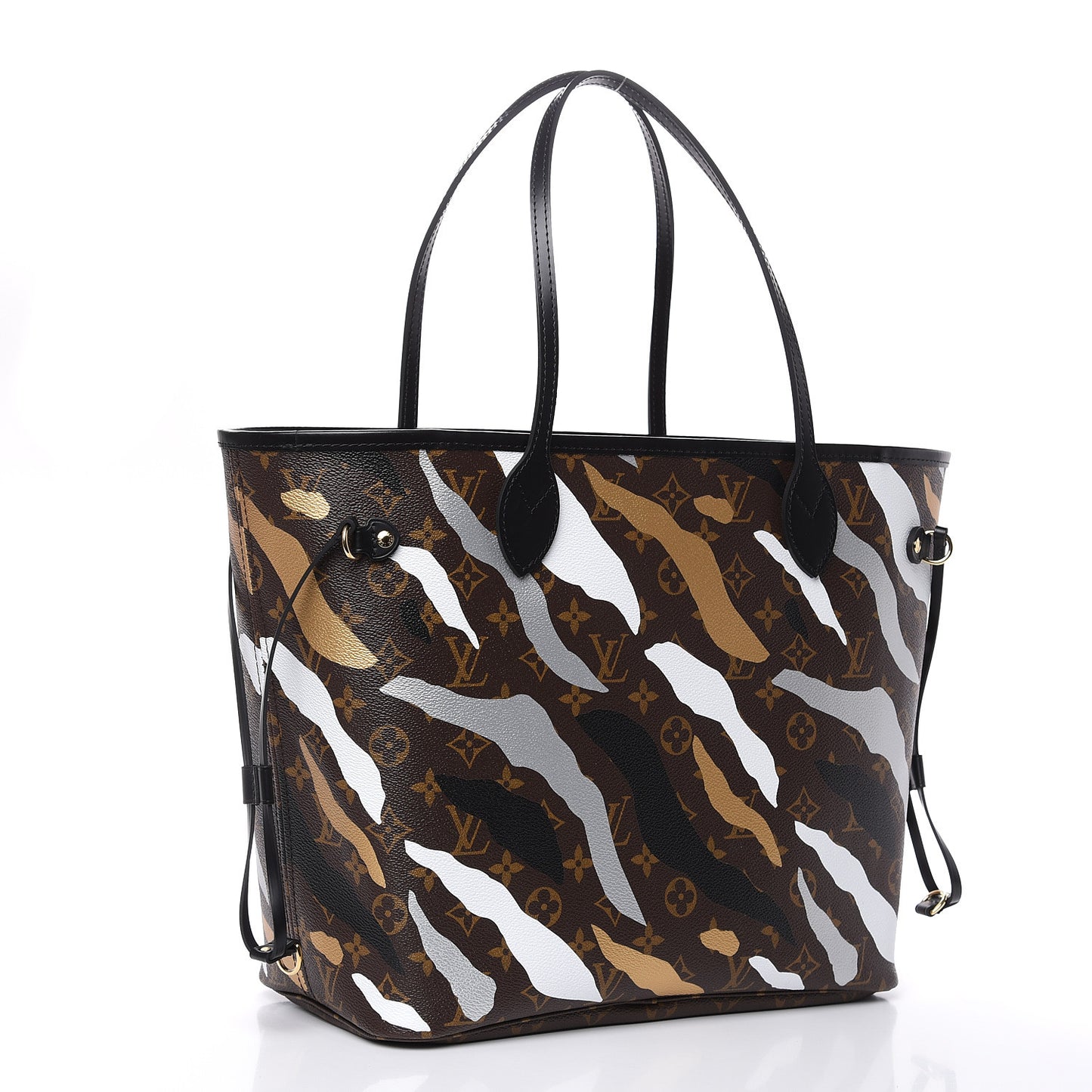 X LOL Monogram Neverfull MM Gold Silver